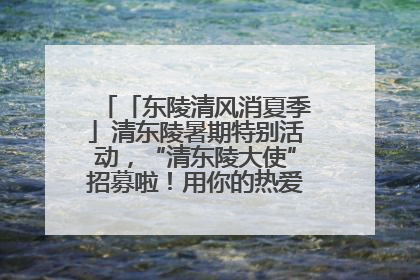 「东陵清风消夏季」清东陵暑期特别活动，“清东陵大使”招募啦！用你的热爱守护世界遗产！