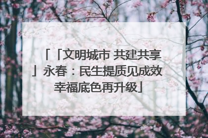 「文明城市 共建共享」永春：民生提质见成效 幸福底色再升级
