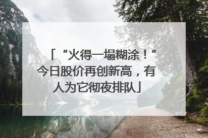“火得一塌糊涂！”今日股价再创新高，有人为它彻夜排队