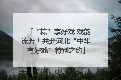 “粽”享好戏 戏韵流芳！共赴河北“中华有好戏”特别之约