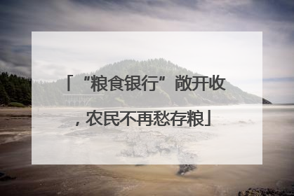 “粮食银行”敞开收，农民不再愁存粮