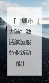 “城市大脑”激活航运服务业新动能