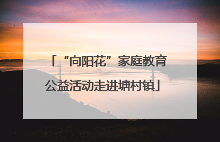 “向阳花”家庭教育公益活动走进塘村镇