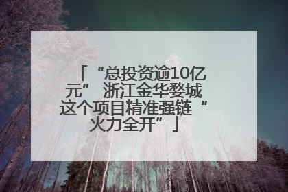 “总投资逾10亿元” 浙江金华婺城这个项目精准强链“火力全开”