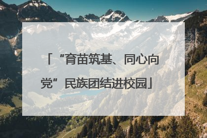 “育苗筑基、同心向党”民族团结进校园
