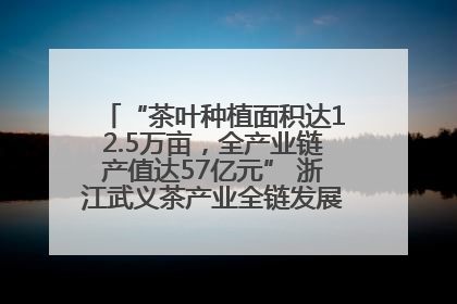 “茶叶种植面积达12.5万亩，全产业链产值达57亿元” 浙江武义茶产业全链发展“加速度”