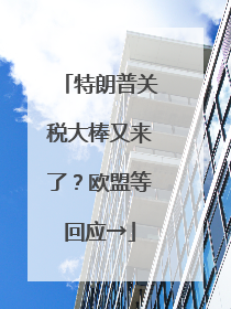 特朗普关税大棒又来了？欧盟等回应→