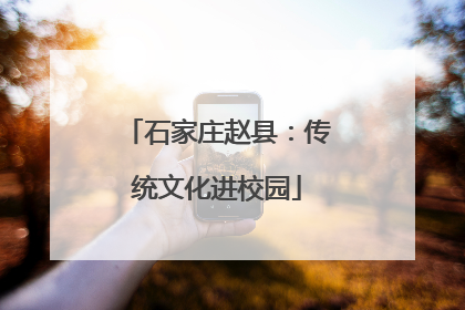 石家庄赵县：传统文化进校园