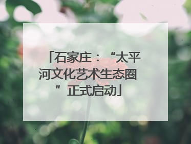 石家庄：“太平河文化艺术生态圈”正式启动