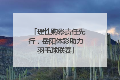 理性购彩责任先行，岳阳体彩助力羽毛球联赛