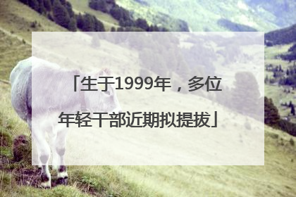 生于1999年，多位年轻干部近期拟提拔