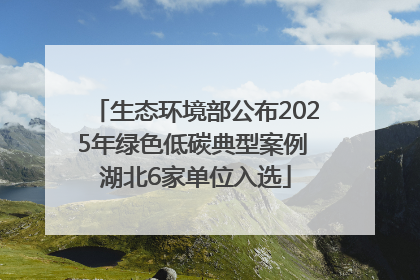 生态环境部公布2025年绿色低碳典型案例 湖北6家单位入选