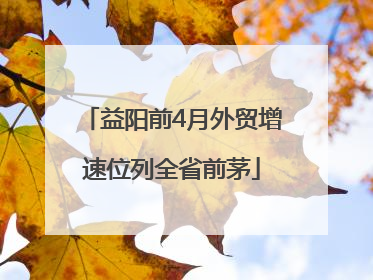益阳前4月外贸增速位列全省前茅
