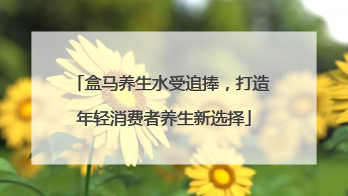 盒马养生水受追捧，打造年轻消费者养生新选择
