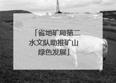 省地矿局第二水文队助推矿山绿色发展