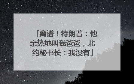 离谱！特朗普：他亲热地叫我爸爸，北约秘书长：我没有