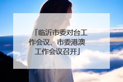 临沂市委对台工作会议、市委港澳工作会议召开