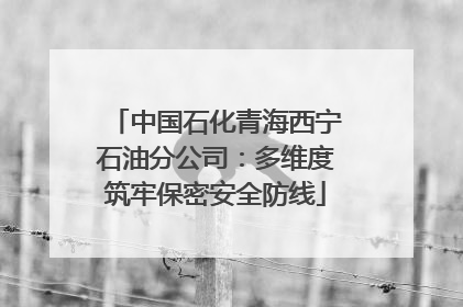中国石化青海西宁石油分公司：多维度筑牢保密安全防线
