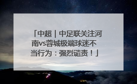 中超｜中足联关注河南vs蓉城极端球迷不当行为：强烈谴责！