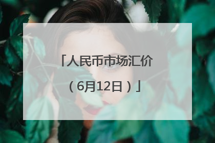 人民币市场汇价（6月12日）