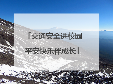 交通安全进校园 平安快乐伴成长