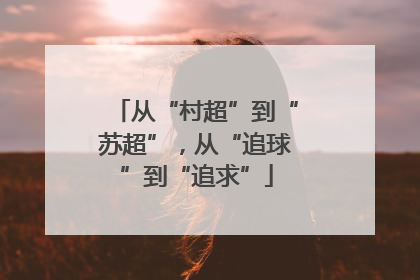 从“村超”到“苏超”，从“追球”到“追求”