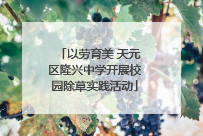 以劳育美 天元区隆兴中学开展校园除草实践活动