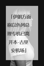 伊朗方面称以色列总理专机已离开本-古里安机场