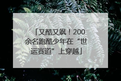 又酷又飒！200余名跑酷少年在“世运赛道”上穿越