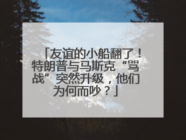 友谊的小船翻了！特朗普与马斯克“骂战”突然升级，他们为何而吵？
