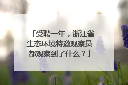 受聘一年，浙江省生态环境特邀观察员都观察到了什么？