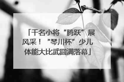 千名小将“腾跃”展风采！“琴川杯”少儿体能大比武圆满落幕