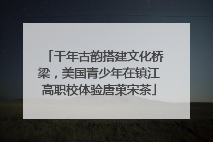 千年古韵搭建文化桥梁，美国青少年在镇江高职校体验唐菓宋茶