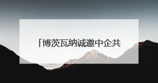 博茨瓦纳诚邀中企共拓非洲市场 与多家中企达成合作协议