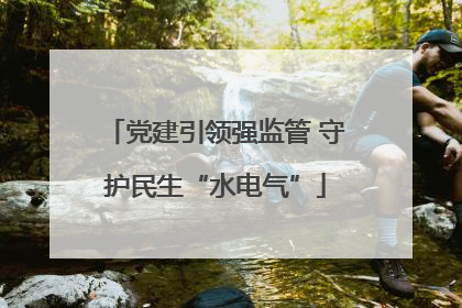 党建引领强监管 守护民生“水电气”