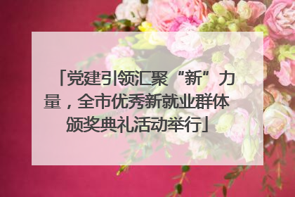 党建引领汇聚“新”力量，全市优秀新就业群体颁奖典礼活动举行