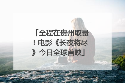 全程在贵州取景！电影《长夜将尽》今日全球首映