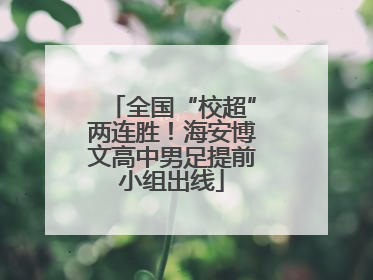 全国“校超”两连胜！海安博文高中男足提前小组出线