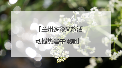 兰州多彩文旅活动搅热端午假期
