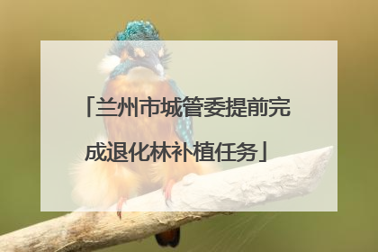 兰州市城管委提前完成退化林补植任务