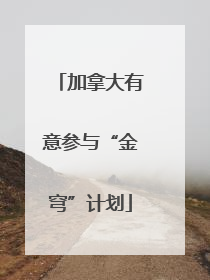 加拿大有意参与“金穹”计划