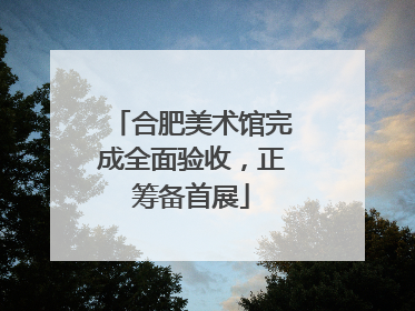 合肥美术馆完成全面验收，正筹备首展