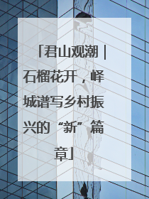 君山观潮｜石榴花开，峄城谱写乡村振兴的“新”篇章