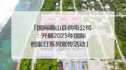 国网确山县供电公司：开展2025年国际档案日系列宣传活动