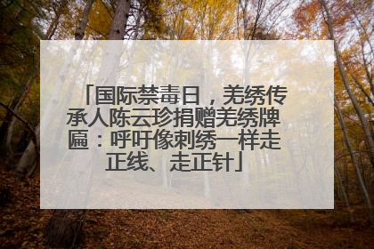 国际禁毒日，羌绣传承人陈云珍捐赠羌绣牌匾：呼吁像刺绣一样走正线、走正针