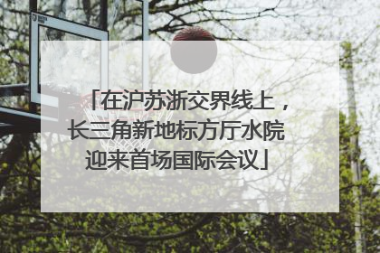 在沪苏浙交界线上，长三角新地标方厅水院迎来首场国际会议