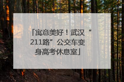 寓意美好！武汉“211路”公交车变身高考休息室