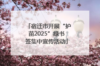 宿迁市开展“护苗2025”绿书签集中宣传活动