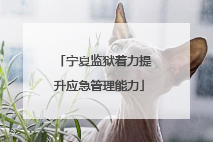 宁夏监狱着力提升应急管理能力