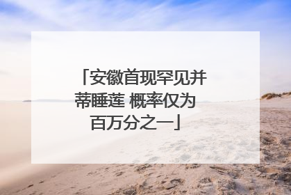 安徽首现罕见并蒂睡莲 概率仅为百万分之一